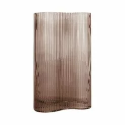 Present Time Vases Vase Allure Wave Large Verre Marron -Vases Soldes vase allure wave large verre marron 3