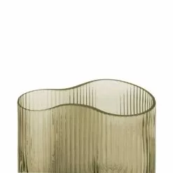 Present Time Vases Vase Allure Wave Verre Vert -Vases Soldes vase allure wave verre vert 4