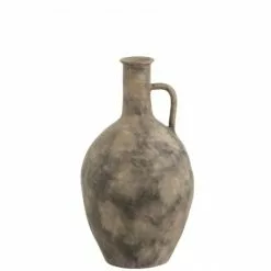 LANADECO Vases Vase Anse Céramique Marron/gris H55cm