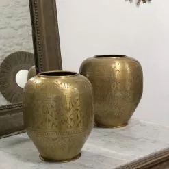 Passage Vernet Vases Vase Avec Motifs Gravés Doré -Vases Soldes vase avec motifs graves dore 3