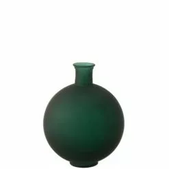 LANADECO Vases Vase Boule Verre Mat Vert H44cm