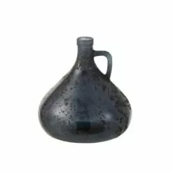 LANADECO Vases Vase Bouteille Avec Anse Verre Marron H18cm -Vases Soldes vase bouteille avec anse verre gris bleu h18cm