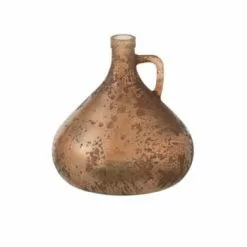 LANADECO Vases Vase Bouteille Avec Anse Verre Marron H18cm -Vases Soldes vase bouteille avec anse verre marron h18cm 1