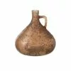 LANADECO Vases Vase Bouteille Avec Anse Verre Marron H18cm -Vases Soldes vase bouteille avec anse verre marron h18cm