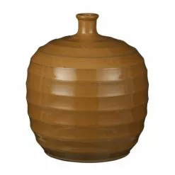 Mica Decorations Vases Vase Bouteille En Terre Cuite Ocre H30