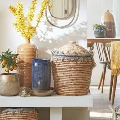 Mica Decorations Vases Vase Bouteille En Terre Cuite Ocre H50 -Vases Soldes vase bouteille en terre cuite ocre h50 1