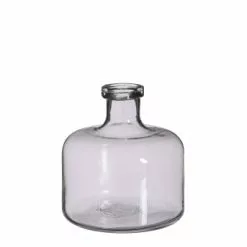 Mica Decorations Vases Vase Bouteille En Verre Rose H21.5 -Vases Soldes vase bouteille en verre transparent h21 5 2