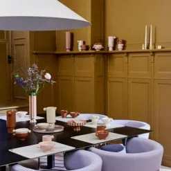 OYOY Living Design Vases Vase Caramel Et Rose 100% Grès Ø8,5xH31cm -Vases Soldes vase caramel et rose 100 gres oe8 5xh31cm 2