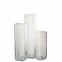 LANADECO Vases Vase Carré Transparent H52cm -Vases Soldes vase carre transparent h52cm 1