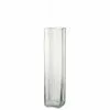 LANADECO Vases Vase Carré Transparent H52cm -Vases Soldes vase carre transparent h52cm