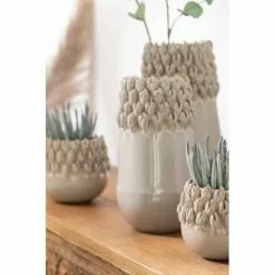 LANADECO Vases Vase Céramique Gris H32,8cm -Vases Soldes vase ceramique gris h32 8cm 3