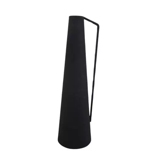 Passage Vernet Vases Vase Conique à Anse En Métal Noir 3 Passage Vernet Vases Vase Conique à Anse En Métal Noir