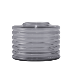 Kulile Vases Vase Déco En Verre Soufflé Gris Anthracite