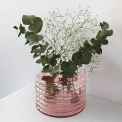 Kulile Vases Vase Déco En Verre Soufflé Kaki Poudré -Vases Soldes vase deco en verre souffle kaki poudre 4