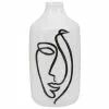 Beliani Vases Vase Décoratif Blanc 22 Cm -Vases Soldes vase decoratif blanc 22 cm