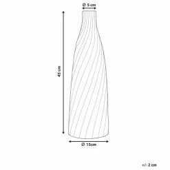 Beliani Vases Vase Décoratif En Céramique Noir H45 -Vases Soldes vase decoratif en ceramique noir h45 3