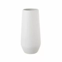 Wadiga Vases Vase Design En Céramique Blanc 14,5x14,5x30,5cm