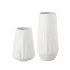 Wadiga Vases Vase Design En Céramique Blanc 15x15x20,3cm -Vases Soldes vase design en ceramique blanc 15x15x20 3cm 3