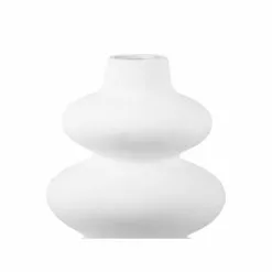 Present Time Vases Vase Double Cercle Petit Modèle Mat Blanc -Vases Soldes vase double cercle petit modele mat blanc 2