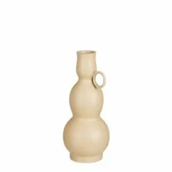 Mica Decorations Vases Vase En Aluminium Blanc Cassé H24 -Vases Soldes vase en aluminium beige h24