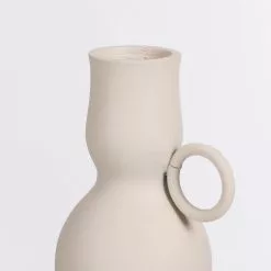 Mica Decorations Vases Vase En Aluminium Blanc Cassé H24 -Vases Soldes vase en aluminium blanc casse h24 2