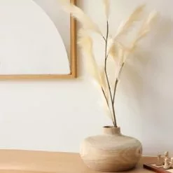 Becquet Vases Vase En Bois De Paulownia Beige -Vases Soldes vase en bois de paulownia beige 1