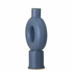 Bloomingville Vases Vase En Céramique Bleue -Vases Soldes vase en ceramique bleue 2