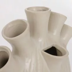 Mica Decorations Vases Vase En Céramique Couleur Crème H30.5 -Vases Soldes vase en ceramique couleur creme h30 5 3