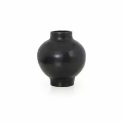 Ames Vases Vase En Céramique Rouge 31x34x31cm -Vases Soldes vase en ceramique noire 31x34x31cm 4