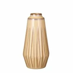 Mica Decorations Vases Vase En Céramique Orange Rayé H30 -Vases Soldes vase en ceramique orange raye h30 5