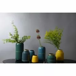 Zago Vases Vase En Fer émaillé Jaune -Vases Soldes vase en fer emaille jaune 2