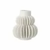 Bloomingville Vases Vase En Grès Blanc H14 -Vases Soldes vase en gres blanc h14