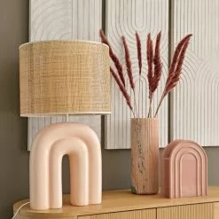 Vases Soldes -Vases Soldes vase en gres coloris vieux rose h30 1000 5 36 218812 3