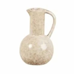Maisons Du Monde Vases Vase En Grès Crème à Anse H15