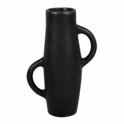 Maisons Du Monde Vases Vase En Grès Noir Avec Anses H23
