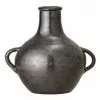 Bloomingville Vases Vase En Grès Noir H20 -Vases Soldes vase en gres noir h20