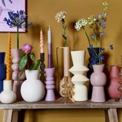 Mica Decorations Vases Vase En Métal Beige H25 -Vases Soldes vase en metal beige h25 2