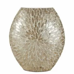 Maisons Du Monde Vases Vase En Nacre Blanc à Motifs Dorés H44