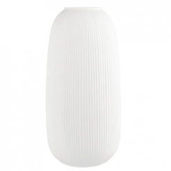 Maisons Du Monde Vases Vase En Porcelaine Striée Blanche H25