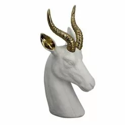 Now’s Home Vases Vase En Résine Blanc Et Or