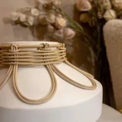 Now’s Home Vases Vase En Résine Et Rotin Blanc H16cm -Vases Soldes vase en resine et rotin blanc h16cm 3