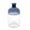 Maisons Du Monde Vases Vase En Verre Bicolore Bleu Et Transparent H18