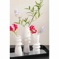 Vases Soldes -Vases Soldes vase en verre blanc h20 5cm 1