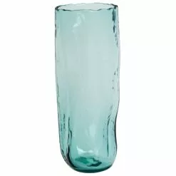 Maisons Du Monde Vases Vase En Verre Bleu Turquoise H26