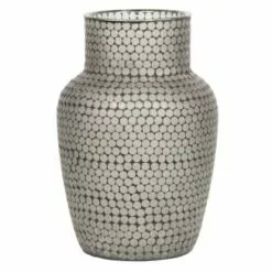 Woood Vases Vase En Verre De Mosaique Noir