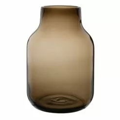 Maisons Du Monde Vases Vase En Verre Fumé Marron H25