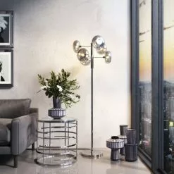 Kare Design Vases Vase En Verre Gris Clair Mat Et Noir Brillant H30 -Vases Soldes vase en verre gris clair mat et noir brillant h30 2