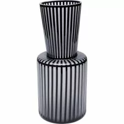 Kare Design Vases Vase En Verre Gris Clair Mat Et Noir Brillant H41