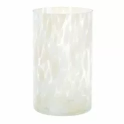 Maisons Du Monde Vases Vase En Verre Jaune Et Blanc H20