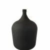 LANADECO Vases Vase En Verre Noir Mat H56cm -Vases Soldes vase en verre noir mat h56cm